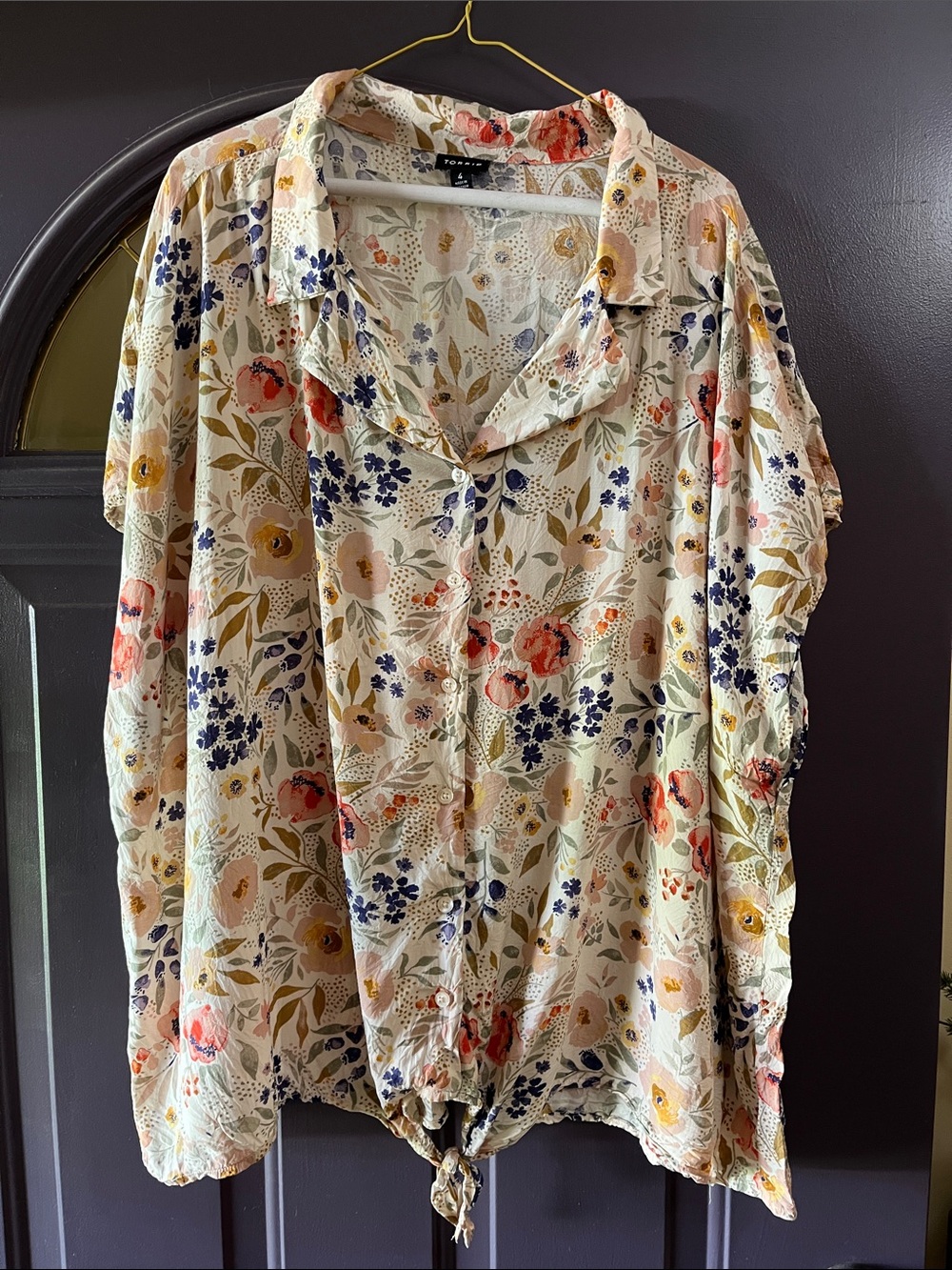 Floral Button-Up Blouse